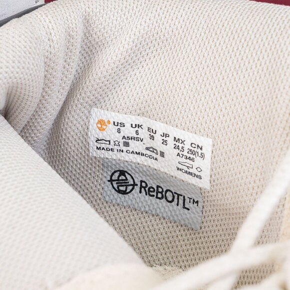 Timberland Women White Nubuck Stompers 6 Sky High Platform Boots sz 8 - Picture 7 of 8